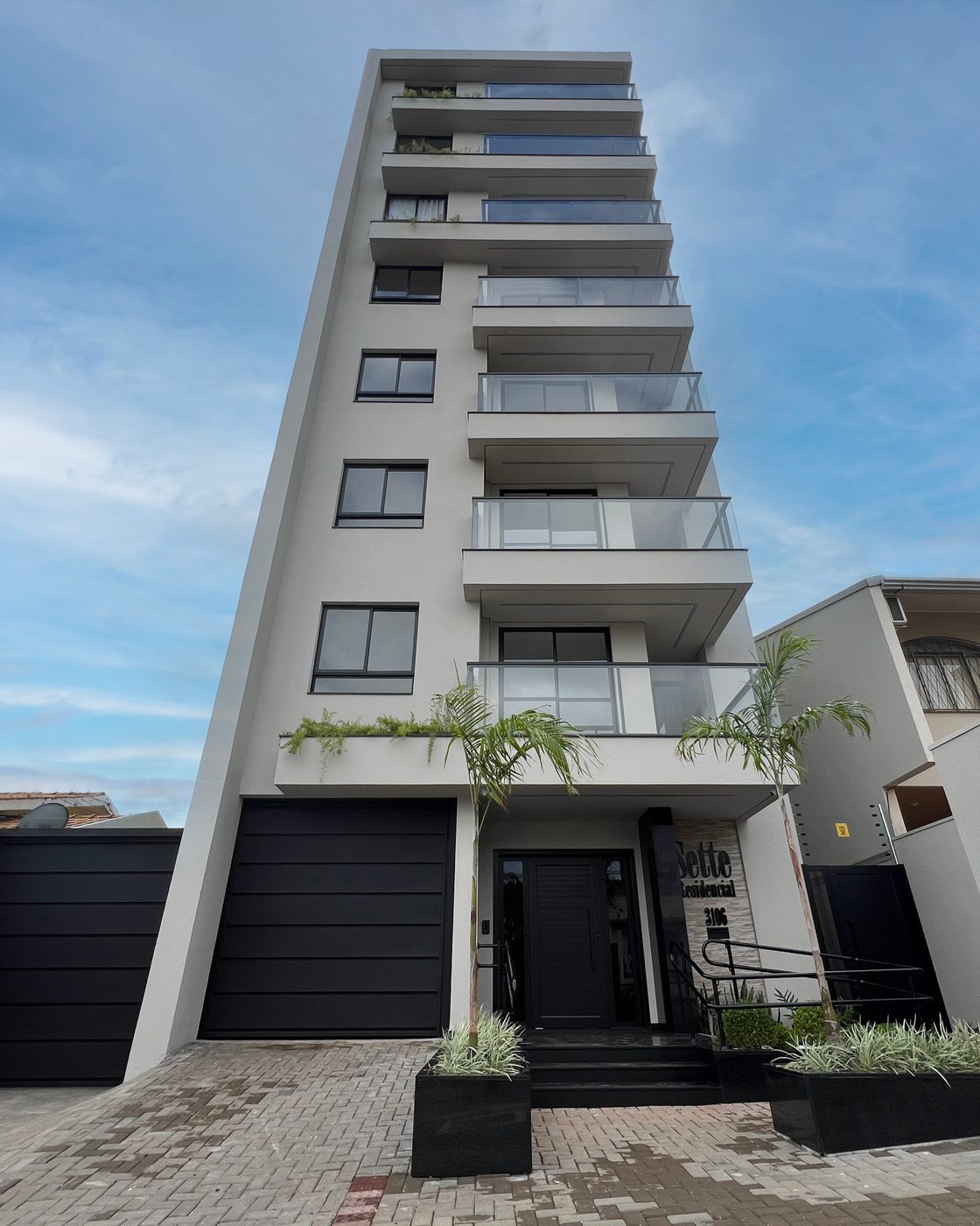 Residencial Sette — Fachada do Residencial Sette em perspectiva